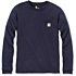 Locker geschnittenes, schweres Langarm-T-Shirt mit Taschen