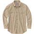 Mittelschweres Chambray-Langarmhemd mit lockerer Passform