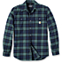 Loose Fit Heavyweight Flannel Long-Sleeve Plaid Shirt