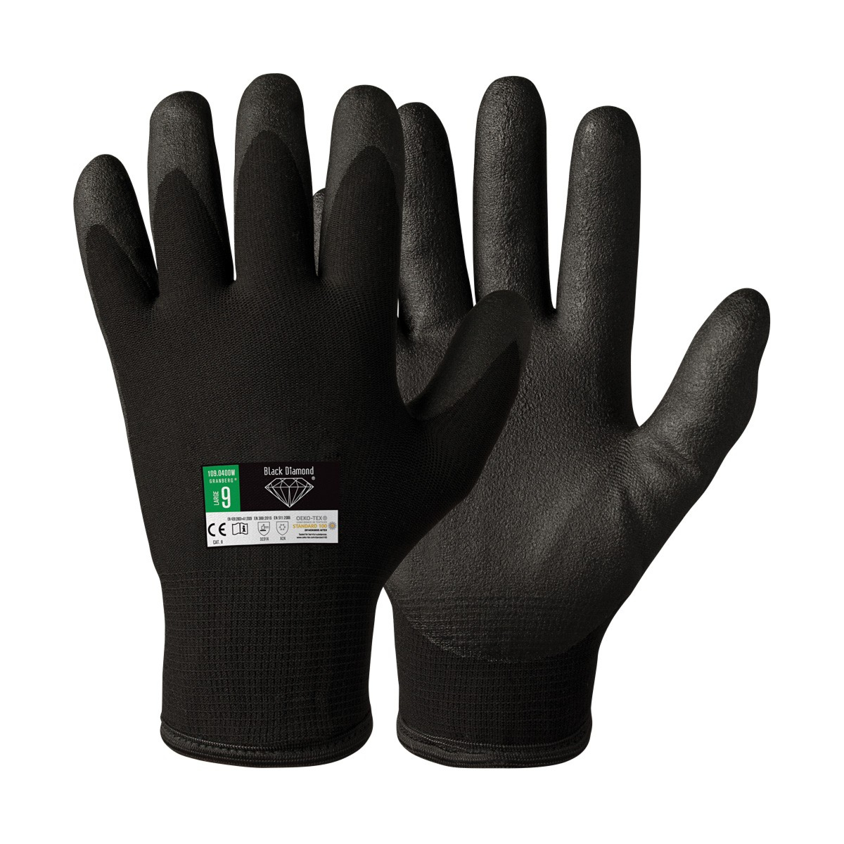 Montage-Winterhandschuhe Black Diamond, Oeko-Tex® 100-zertifiziert, 12 Paar