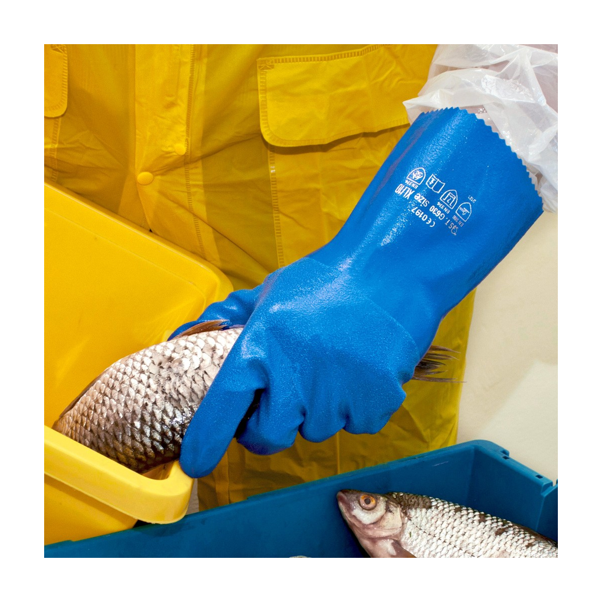 Chemikalienbeständige Nitrilhandschuhe mit Chemstar® Interlock-Futter, 5 Paar