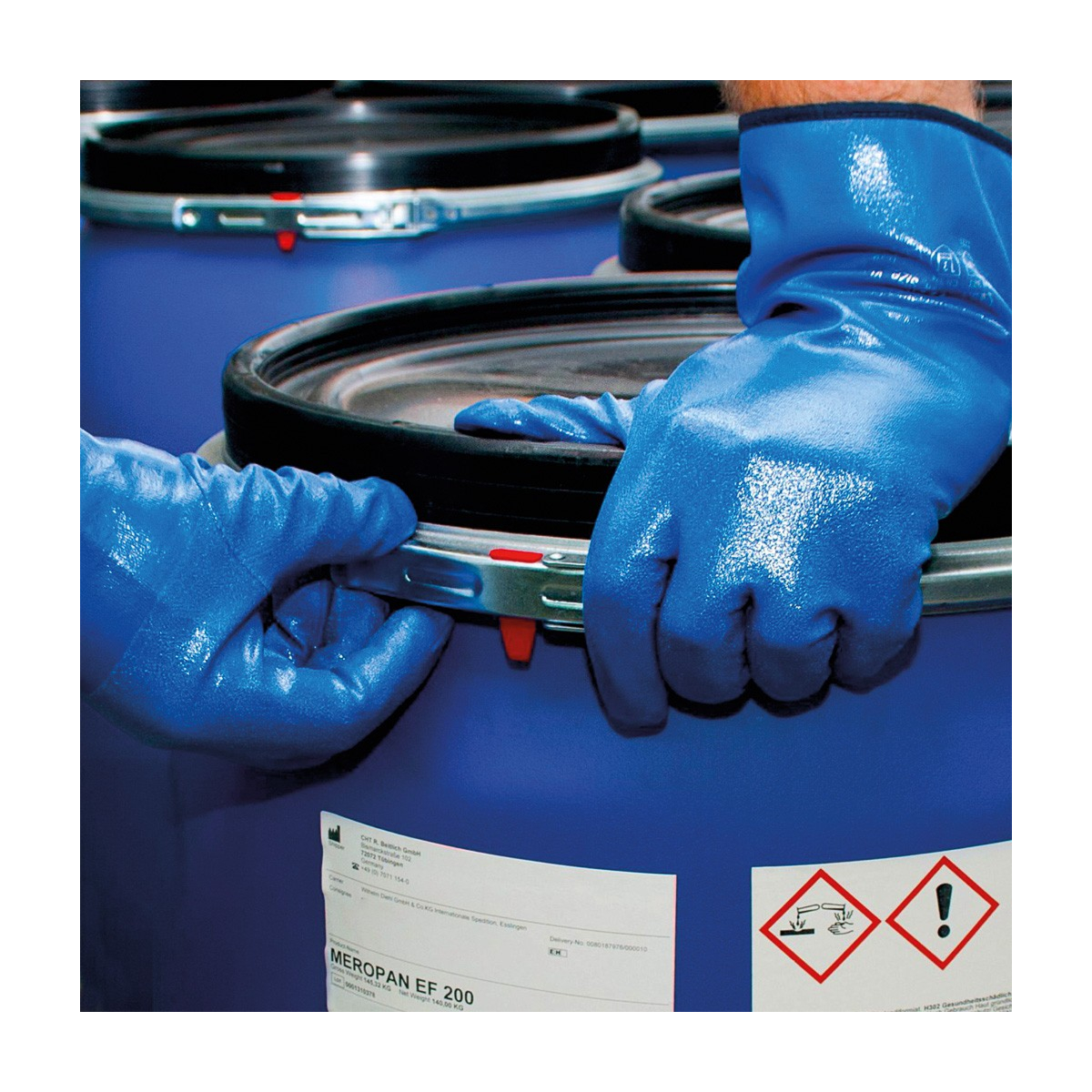 Chemikalienbeständige Nitril-Winterhandschuhe Chemstar®, 5 Paar