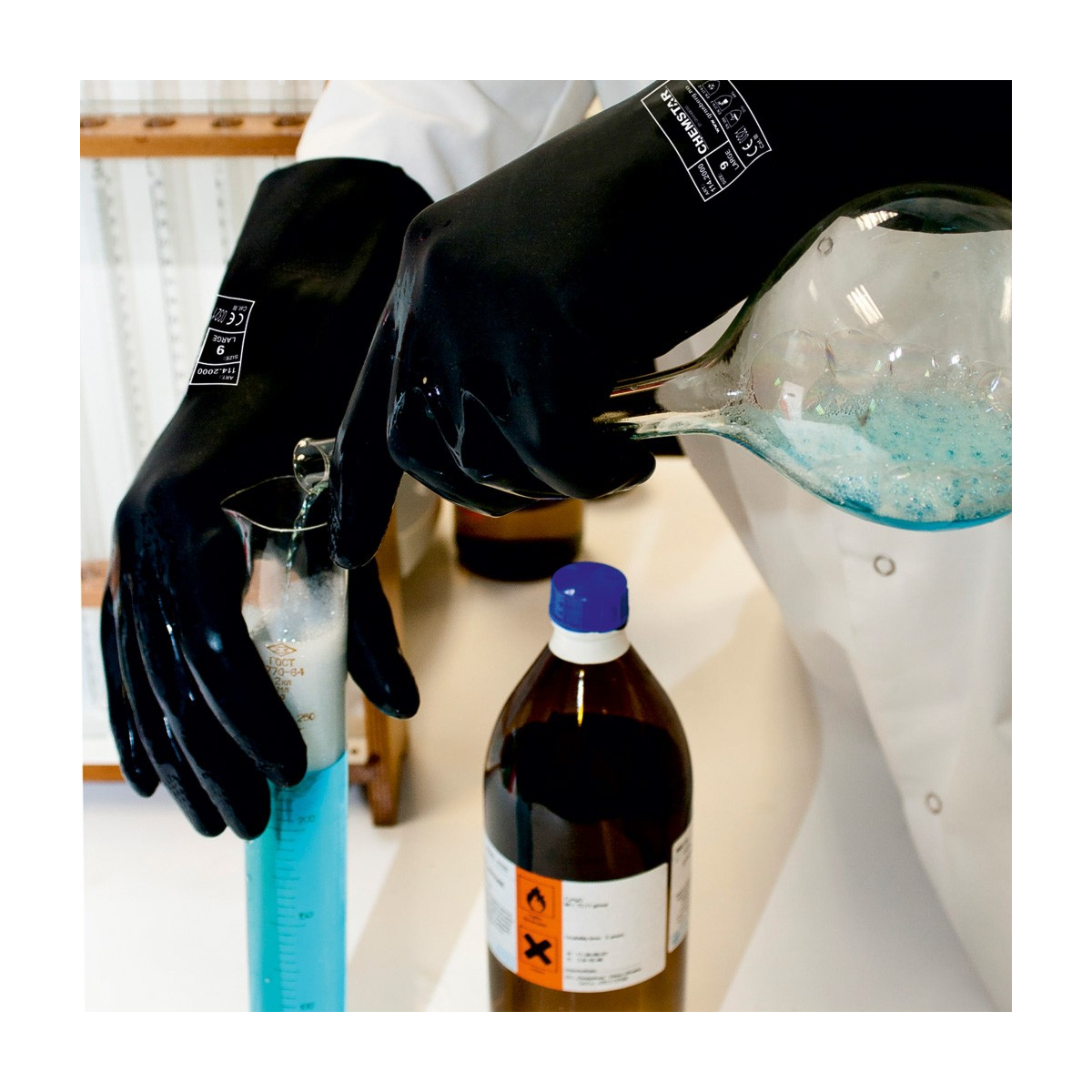 Chemikalienbeständige Neopren-Handschuhe Chemstar®, 6 Paar