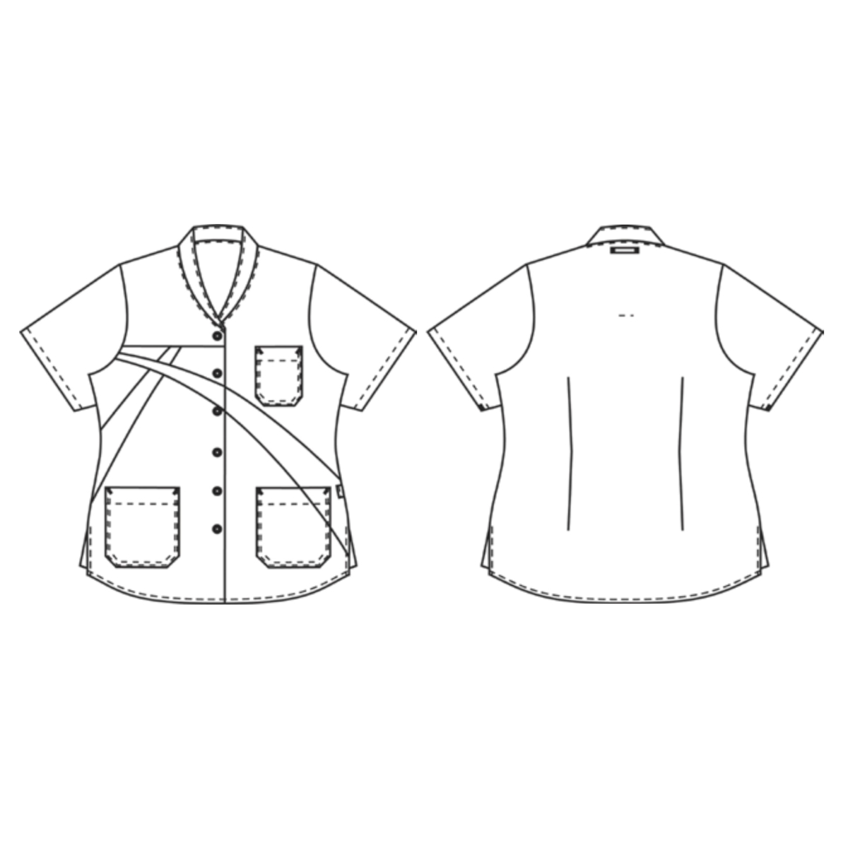 Damentunika m. Baumwolle innen, Agave