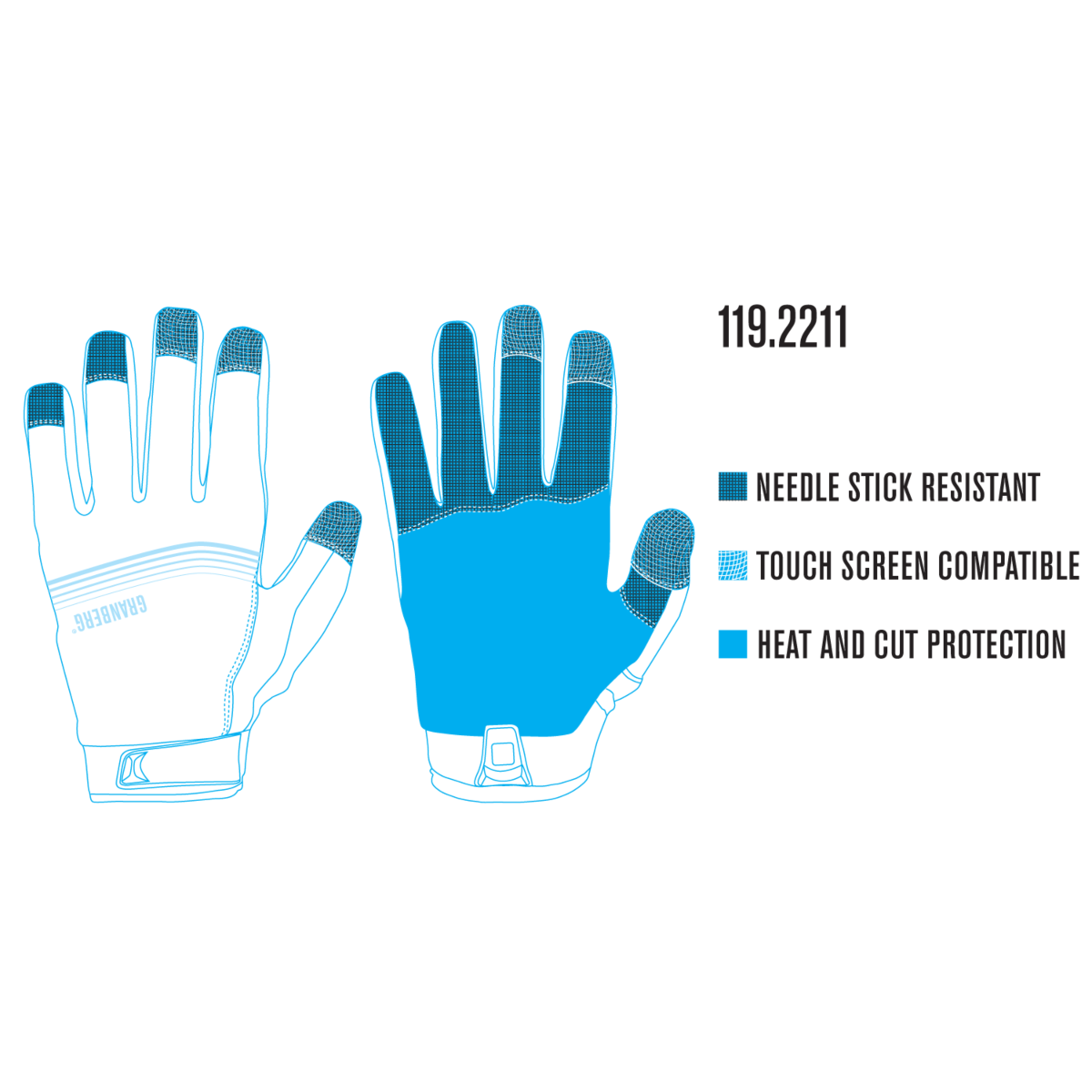 Taktische nadelfeste Handschuhe, 6 Paar