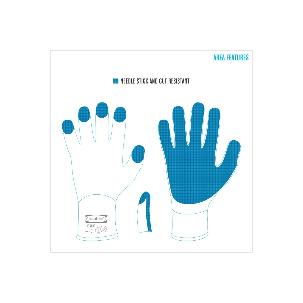 Nadelbeständige Handschuhe, 6 Paar