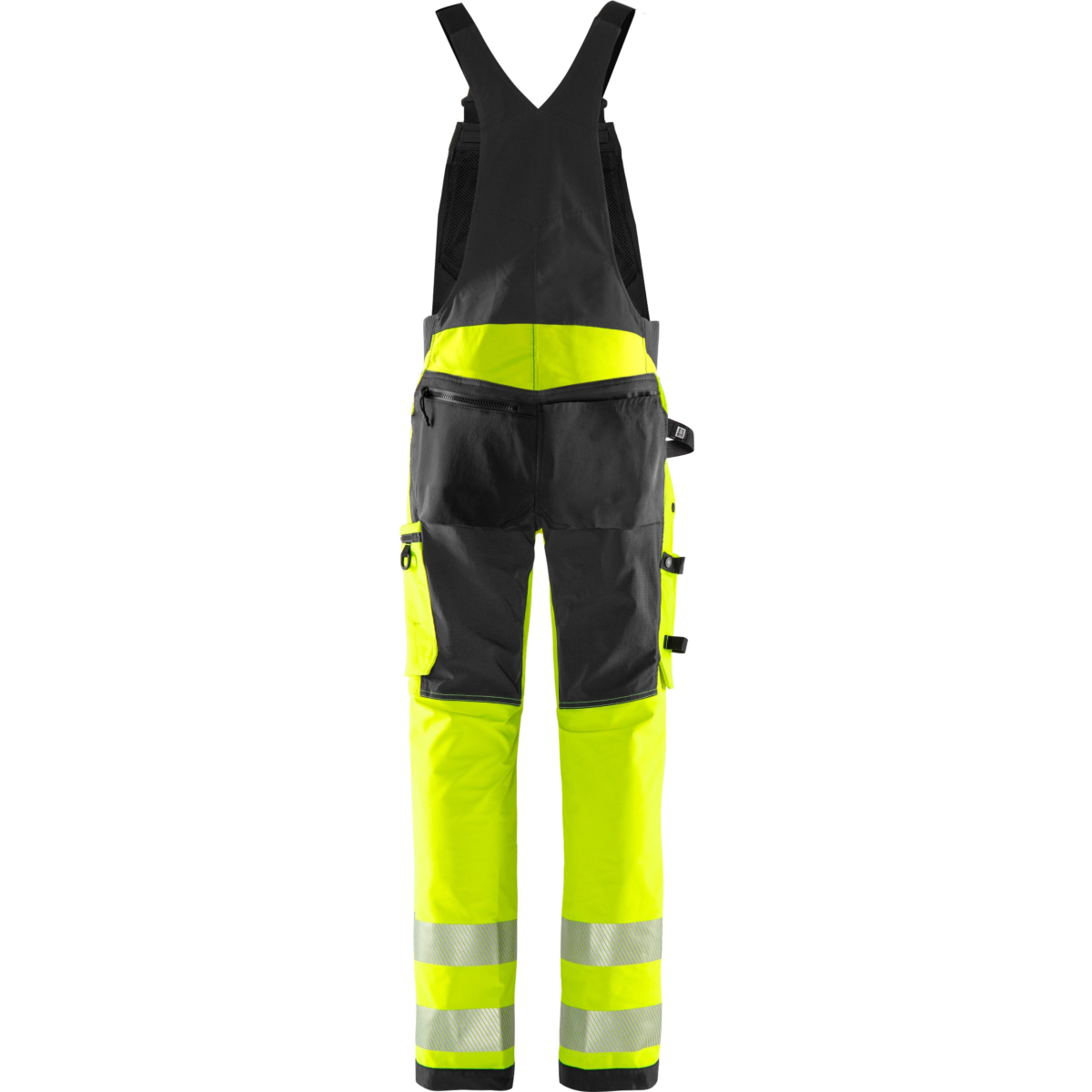 Warnschutz-Latzhose aus Stretch-Material in Grün, Klasse 2, 1031 GSTP