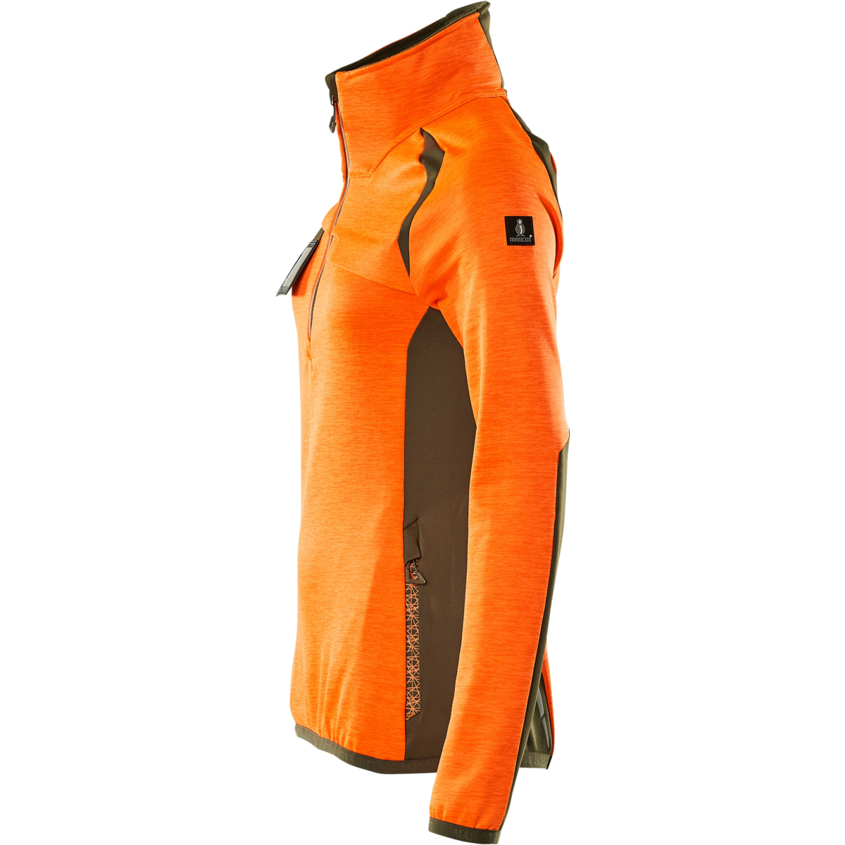 Fleecepullover mit halbem Reißverschluss