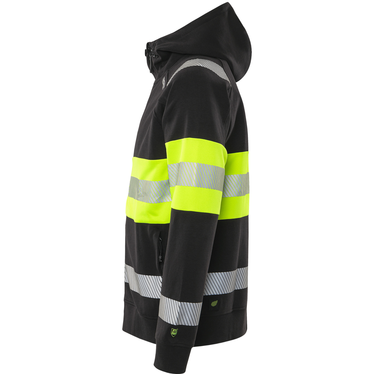 High vis hooded stretch sweatshirt jacket class 1 7532 GKC