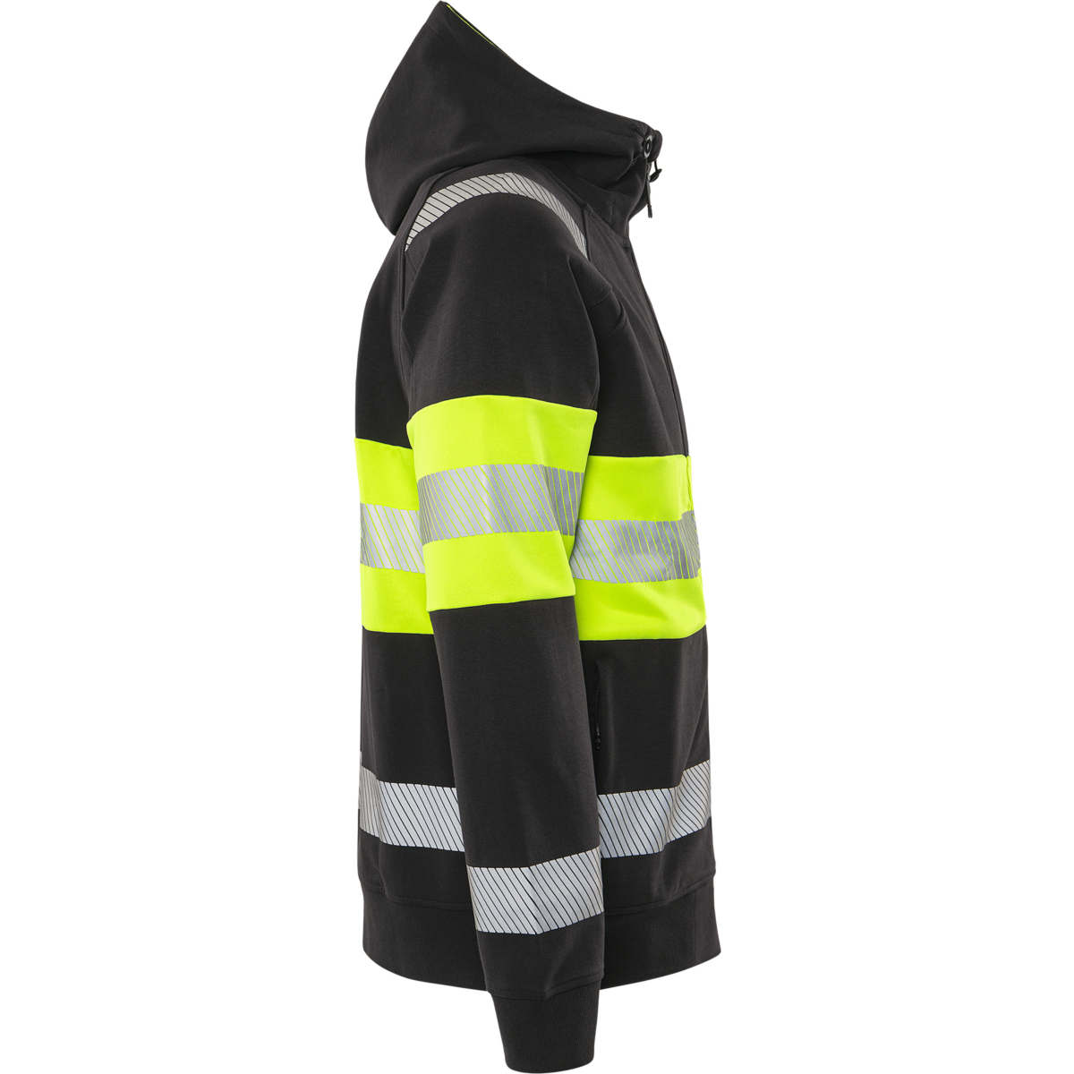 High vis hooded stretch sweatshirt jacket class 1 7532 GKC