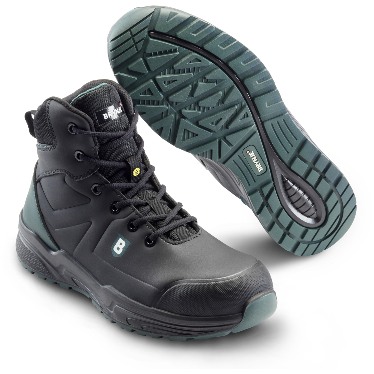 355 Grüner Working-Low-Stiefel