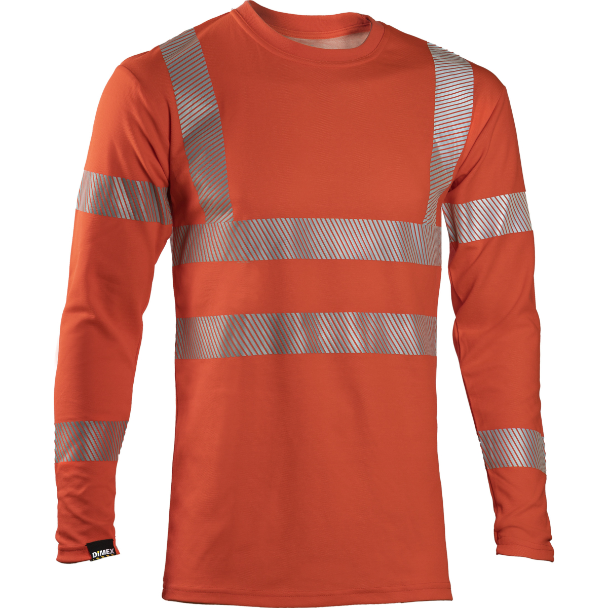 4428 Weiß-rotes Sicherheits-T-Shirt, langärmelig