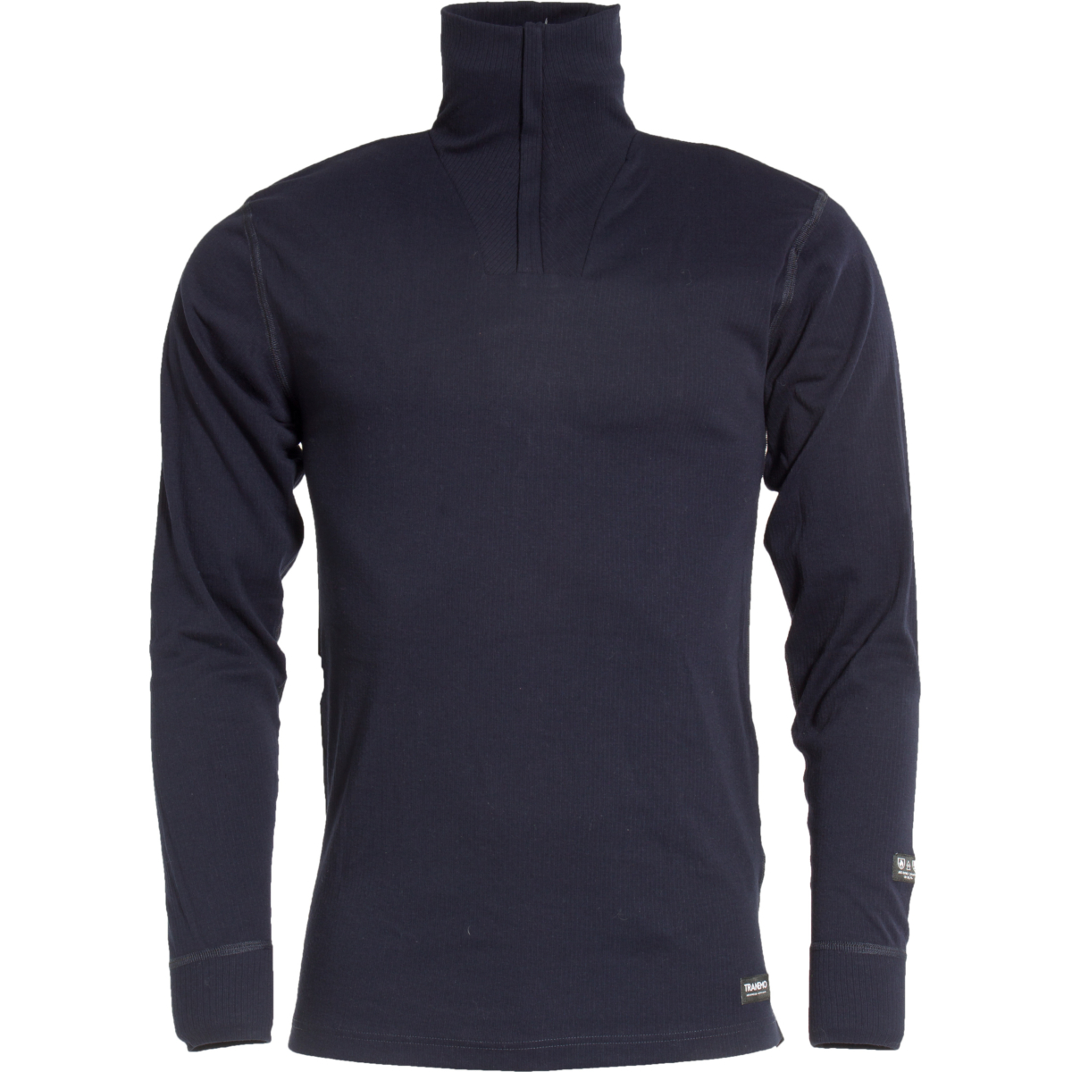 Flammhemmender Rollkragenpullover, kurzer Reißverschluss