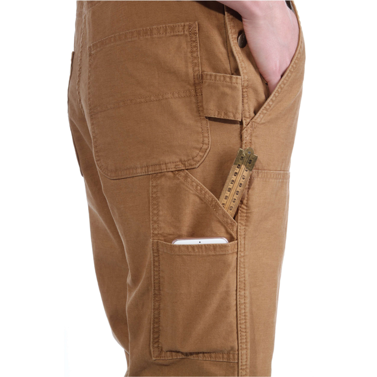 Robuster Flex®-Leinen-Latzoverall mit lockerer Passform