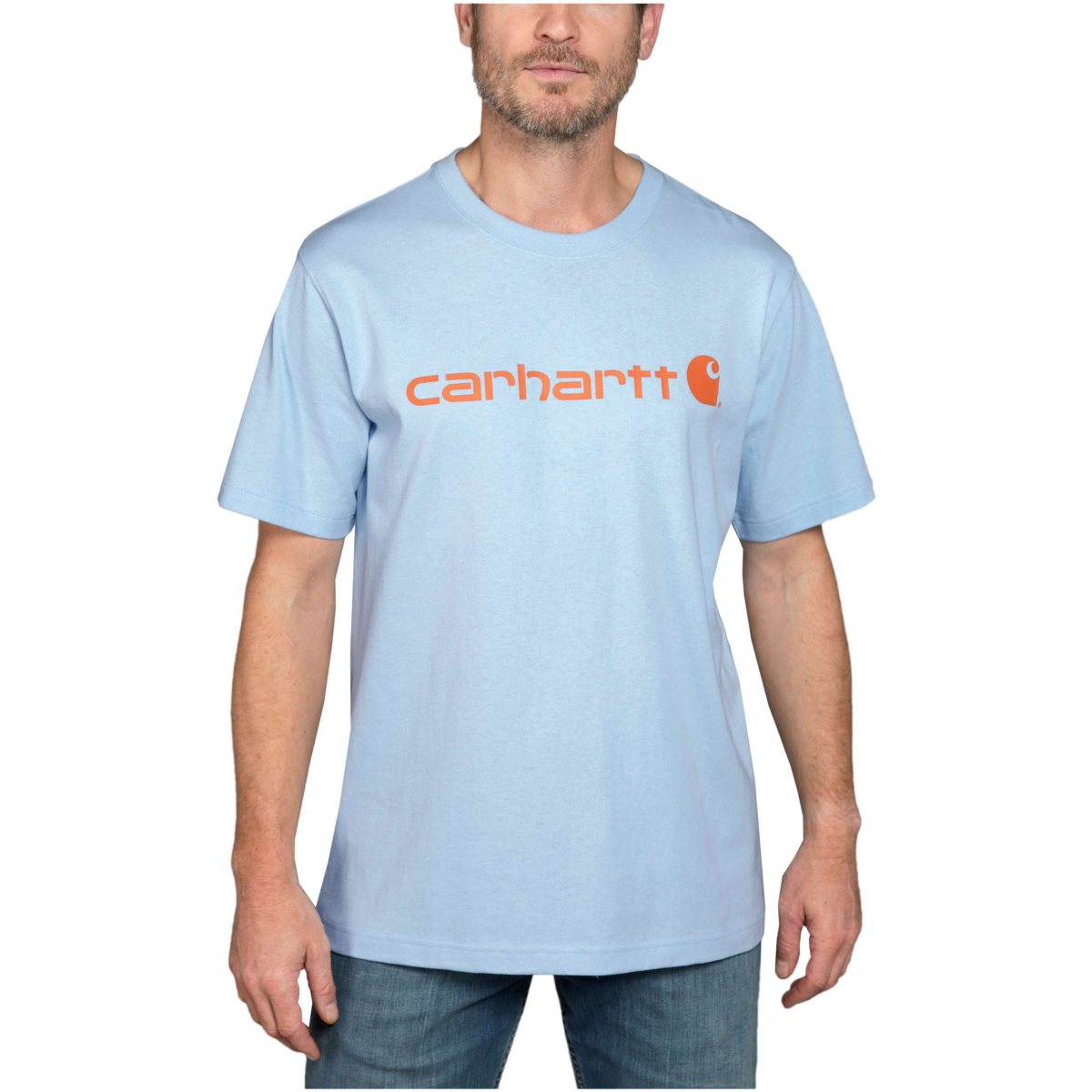 Locker geschnittenes, schweres Kurzarm-T-Shirt mit Logografik