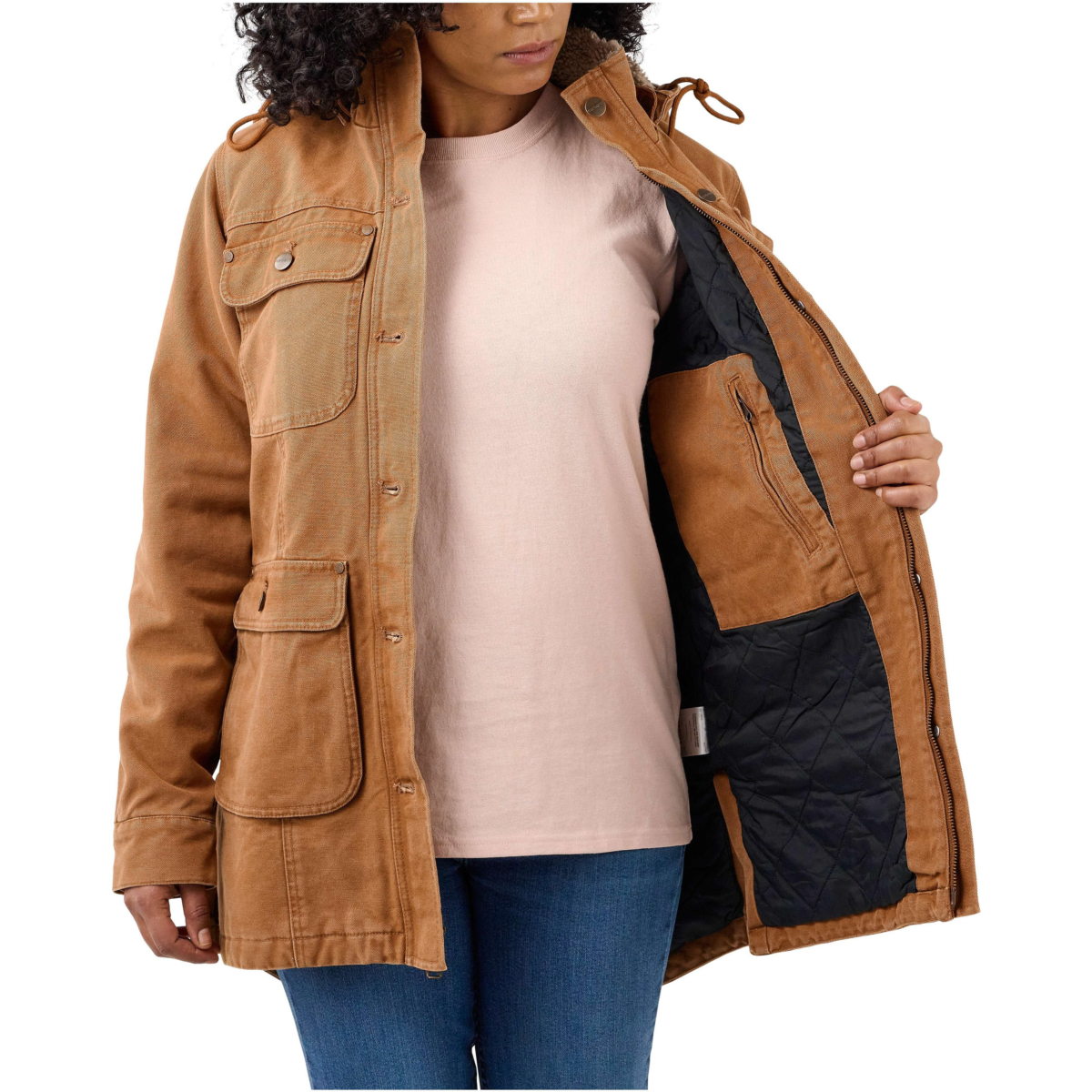 Locker sitzender, verwitterter Entenmantel