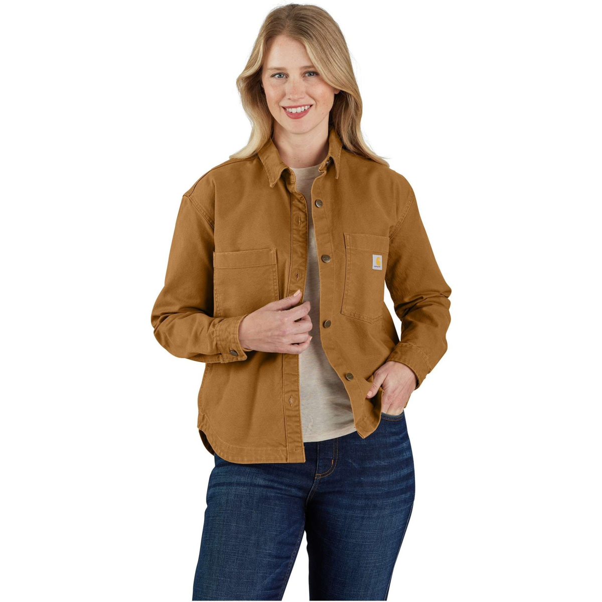 Rugged Flex™ Loose Fit Überhemd aus schwerem Duckgewebe