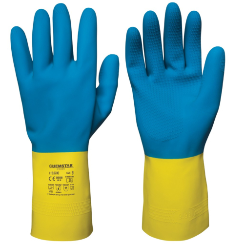 Chemikalienbeständige Latexhandschuhe Chemstar®, 12 Paar