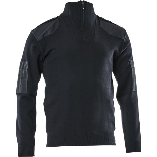 Gestrickter Pullover mit halbem Reißverschluss