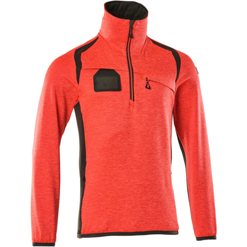 Fleecepullover mit halbem Reißverschluss