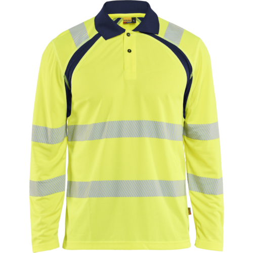 3598 UV-Protected Long-Sleeved Polo Shirt Hi-Vis