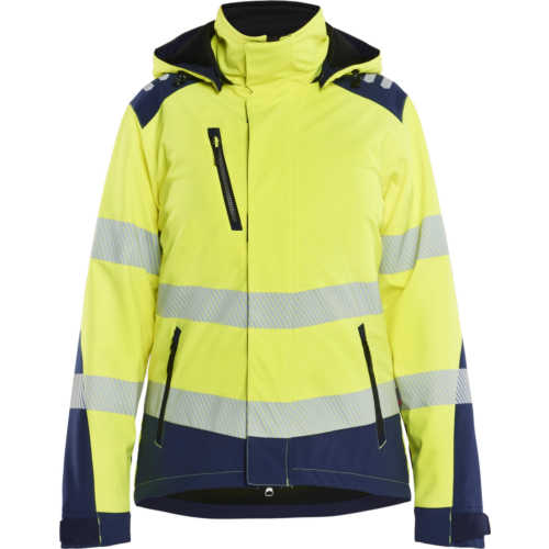 Leichte, gefütterte Hi-Vis-Winter-Softshelljacke für Damen