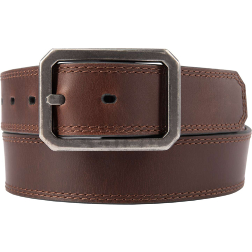 Leather Reversible Center Bar Buckle Belt